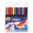 Dixon Prang Brush Pens, Flexi-Tip, Ten Assorted Colors, 12/set, ST - DIZ80003