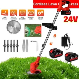 1000W Cordless Weed Eater Electric Brush Cutter Lawn Edger Grass String Trimmer - Picture 1 of 13