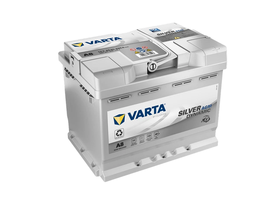 Varta A8 Silver Dynamic AGM 12V 60Ah 680A/EN ersetzt Varta D52 Autobatterie - Bild 1 von 1