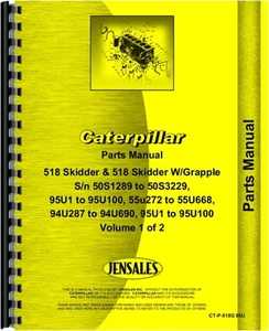 Manual de piezas de patinador Caterpillar 518 SN# 50S1289-50S3229 - Imagen 1 de 1