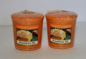 2 Yankee Candle Pumpkin Pie New Halloween Thanksgiving Fall Scented Votive - Picture 1 of 1
