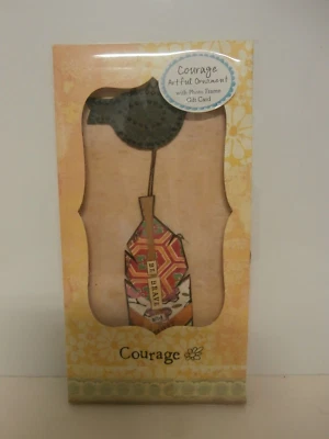 New Demdaco Kelly Rae Roberts Courage Artful Ornament & Photo Frame Gift Card - Image 1 of 3