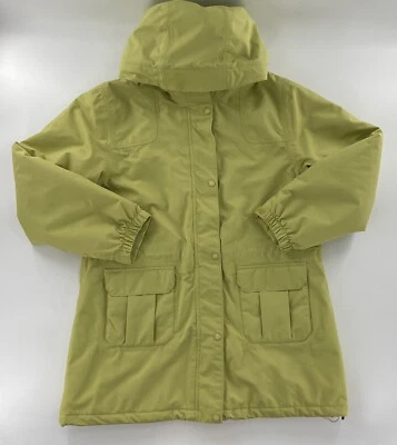 Land's End Jacket Womens Large 14-16 Green Sherpa Lined Coat Zip Up Hooded NEW L - Image 1 of 4