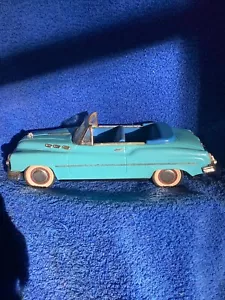 Coche de juguete de metal convertible vintage Dixie Diner azul con neumáticos de goma 12 pulgadas L - Imagen 1 de 10
