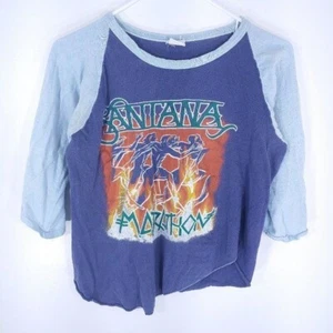 Vintage Carlos Santana Marathon Raglan Long Sleeve Original T-Shirt Medium RARE - Picture 1 of 8
