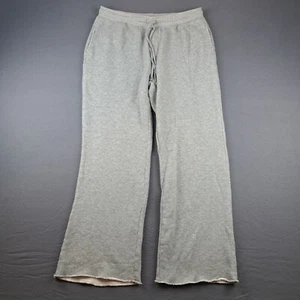 J.Crew Heritage Terry Wide Leg Sweatpants Size Large Heather Grey Drawstring - Picture 1 of 13