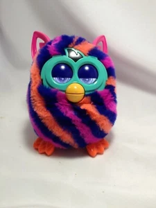 Furby Diagonal Stripes Boom Plush Toy Pink Blue Orange 2012 - Picture 1 of 7