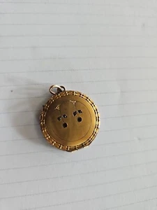 Antique Victorian Gold Filled Round with Paste Stones Locket Pendant. - Picture 1 of 5
