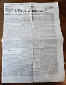 Vieux Journal - L'Echo Français Journal Quotidien - 14ème ANNEE 1842 - N° 92 - Imagen 1 de 2