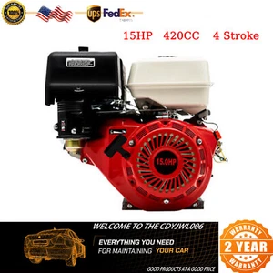 Motor de gasolina 420CC 4 tiempos OHV motor de kart horizontal arranque de retroceso 15 HP - Imagen 1 de 24