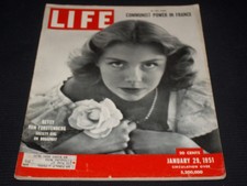 1951 JANUARY 29 LIFE MAGAZINE - BETSY VON FURSTENBERG FRONT COVER - O 14234