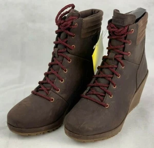 New Merrell "Tremblant Wedge Boot WP" Women's Size 7 Wedge Boots Leather $180 - Picture 1 of 3