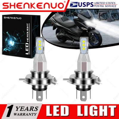 Para Suzuki Burgman 400 AN400 2008-2016 2X 9003 H4 LED Faro Bombilla 6000K Blanco Foto 1 de 4