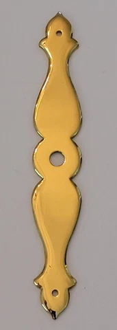 NOS NEW OLD STOCK Vintage Brass Backplate DOOR KNOB PULL  4" Cover