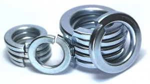 SPRING WASHERS ZINC PLATED RECTANGULAR COIL LOCK M4 M5 M6 M8 M10 M12 M14 M16 M20 - Picture 1 of 1