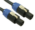 10ft Speakon / NL4 (TM) Przewód głośnikowy / kabel spleciony miedź 2 przewody
