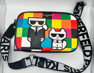 Karl Lagerfeld Paris Multicolored Bright Checkered Block NWT Style: LH5E49BJ - Picture 1 of 7