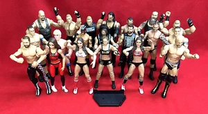 Lot of 20 WWE WWF WCW Various Wrestling Figures plus Diorama Display Stand - GUC - Picture 1 of 21