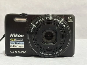 NOT WORKING Nikon Coolpix S7000 Black No Battery Charger Accessories Lens Error - Picture 1 of 11