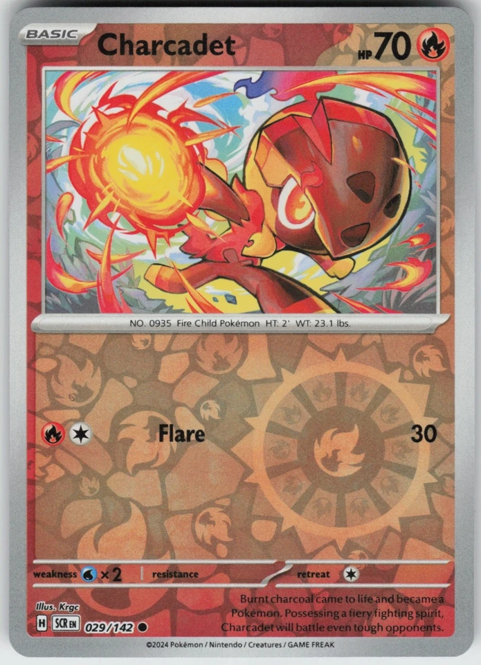 PO-01 Reverse Holo Charcadet 029/142 Common SV07: Stellar Crown - Image 1 of 1