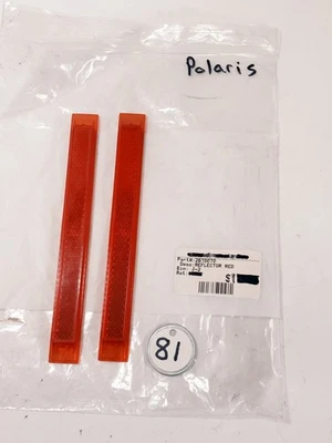 OEM POLARIS 2 RED REFLECTORS #2670070 SEE FITMENT CHART - Image 1 of 2