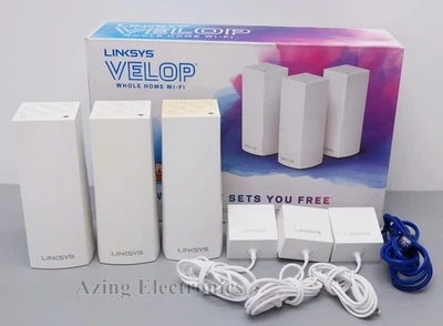 Linksys Velop WHW0303 Tri-Band Whole-Home Wi-Fi 5 System AC2200 3-Pack - White - Image 1 of 4