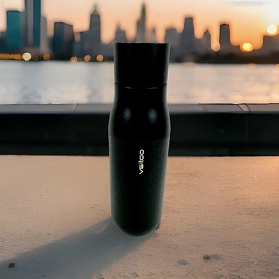 VSITOO Smart Water Bottle 12oz Black LED Temp Display Magnetic Charging NO CABLE - Image 1 of 4