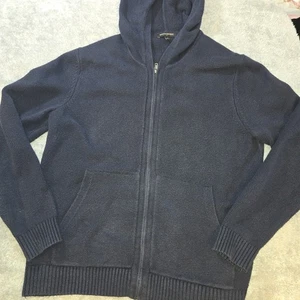 Banana Republic Full Zip Sweater Jacket Mens XL Blue Long Sleeve Cotton Blend - Picture 1 of 11