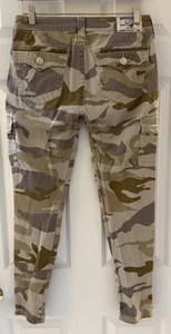 True Religion Camouflage Camo Stretch Jeans/jeggings Size 28 Khaki Beige - Picture 1 of 13