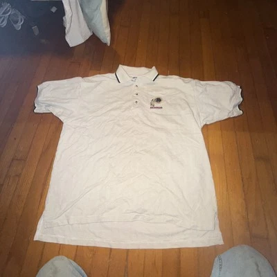 dynasty euc 复古男式 XL 红皮纽扣 polo 衫  — 第 1/4 张图片