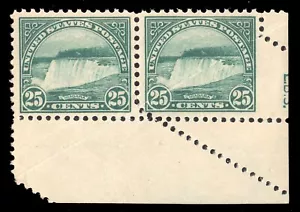 MOMEN: US BRIEFMARKEN #568 VAR. GROSSER FALT POSTFRISCH OG NH LOT #72548 - Bild 1 von 3
