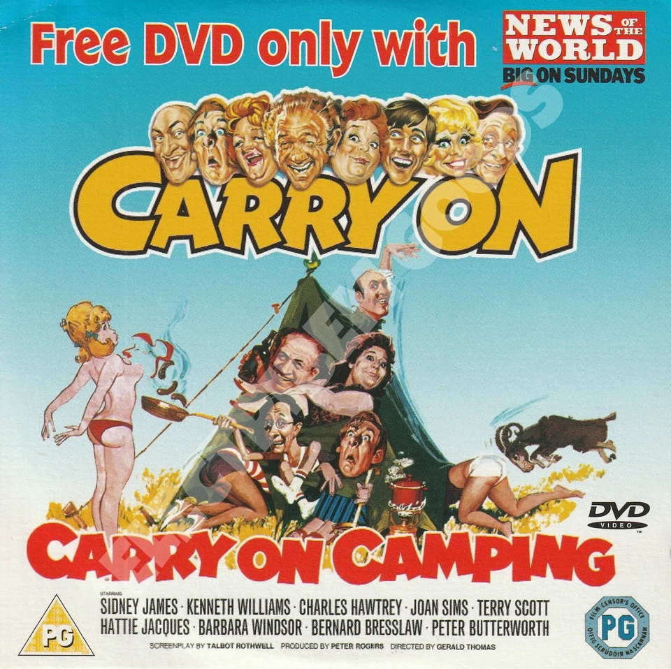 NEWS OF THE WORLD CARRY ON CAMPING SIDNEY JAMES  DOLBY DIGITAL DVD - Image 1 of 2