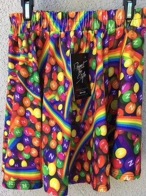 $56 NUEVO CON ETIQUETAS Zara Terez Multicolor Skittles Caramelo Falda Niñas Talla XL 16 Foto 1 de 2