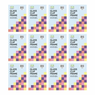 [Box of 24] 6"x4" GLASS Clip Frame Picture Photo Frameless Wall Hang Home Decor - Image 1 of 4