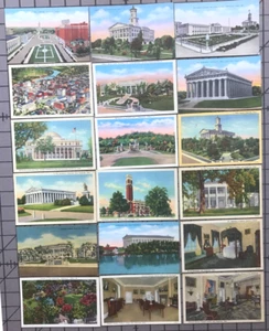 c1940s Lot of 18 Nashville, Tennessee ~ Vintage Linen TN Postcards - Picture 1 of 11