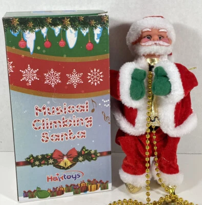Animado Musical Escalada Papá Noel Cuentas Árbol de Navidad Iluminar Decoración Foto 1 de 4