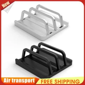 2 Slot Vertical Laptop Stand Adjustable Width Space Saving for Multiple Devices - Photo 1/15