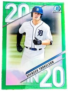 2020 BOWMAN CHROME DRAFT SPENCER TORKELSON /99 GREEN REFRACTOR TIGERS #20IN20-ST - Picture 1 of 1