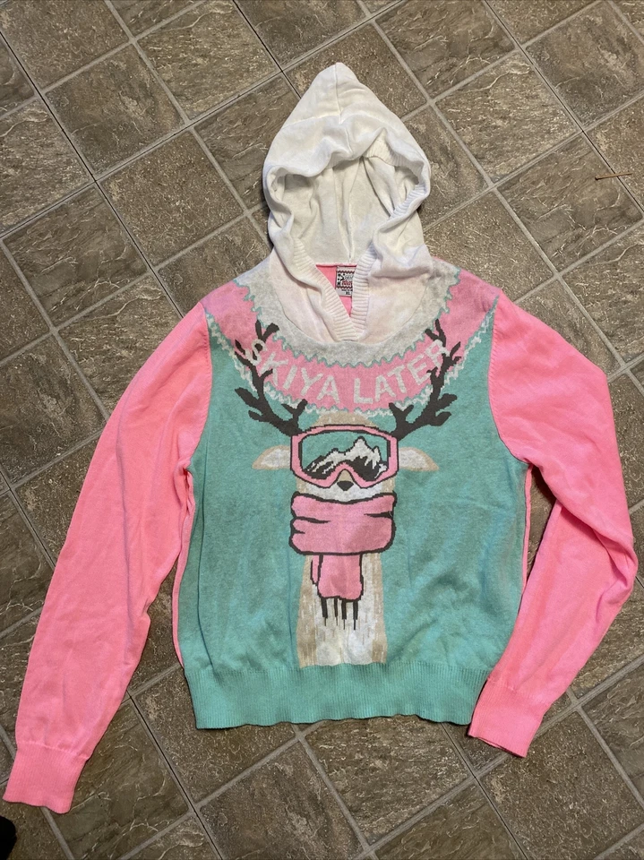 Womens Blouse XXL Hot Pink Skiya Long Sleeve Lightweight Knit Sweater Well Worn