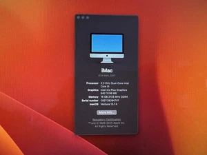 iMac 21,5 2017 [Intel Core i5-7360U mit 16GB RAM] - ohne Tastatur/Maus - Bild 1 von 10