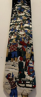 Parisian Signature Winter ChristmasMulti Color Classic Necktie - Image 1 of 4