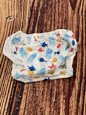 Baby Goal Reusable Diaper Size Adjustable Machine Wash Fish Themed - Image 1 of 4