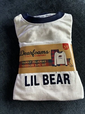 Conjunto de pijama de vacaciones de Navidad unisex Lil Bear para niños pequeños niños niñas parte superior e inferior 5T Foto 1 de 2