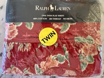 RALPH LAUREN NEW 'ELENA' TWIN FLAT SHEET - Image 1 of 4