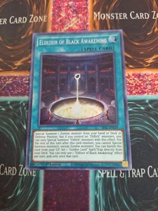 Yu-Gi-Oh! Eldlixir of Black Awakening SESL-EN029 Secreto Raro 1ª Edición Casi Nuevo - Imagen 1 de 4