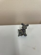 Bears Pewter Figurine Dad Or Mom With Baby Miniature Mini Vintage