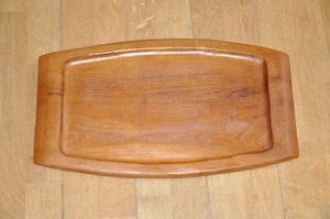 echtes Teakholz Tablett 70/80iger Jahre Thailand ca. 50cm x 30cm - Bild 1 von 6