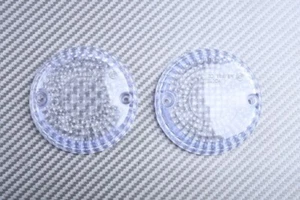 Pair of Clear Front Turn Signals Lenses R & L YAMAHA WARRIOR 1700 2003-2010 - Picture 1 of 3