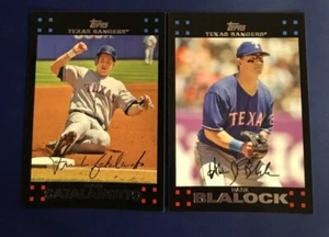 2007 Topps #166 #174 HANK BLALOCK & FRANK CATALANOTTO Lot 2 Texas Rangers - Picture 1 of 1