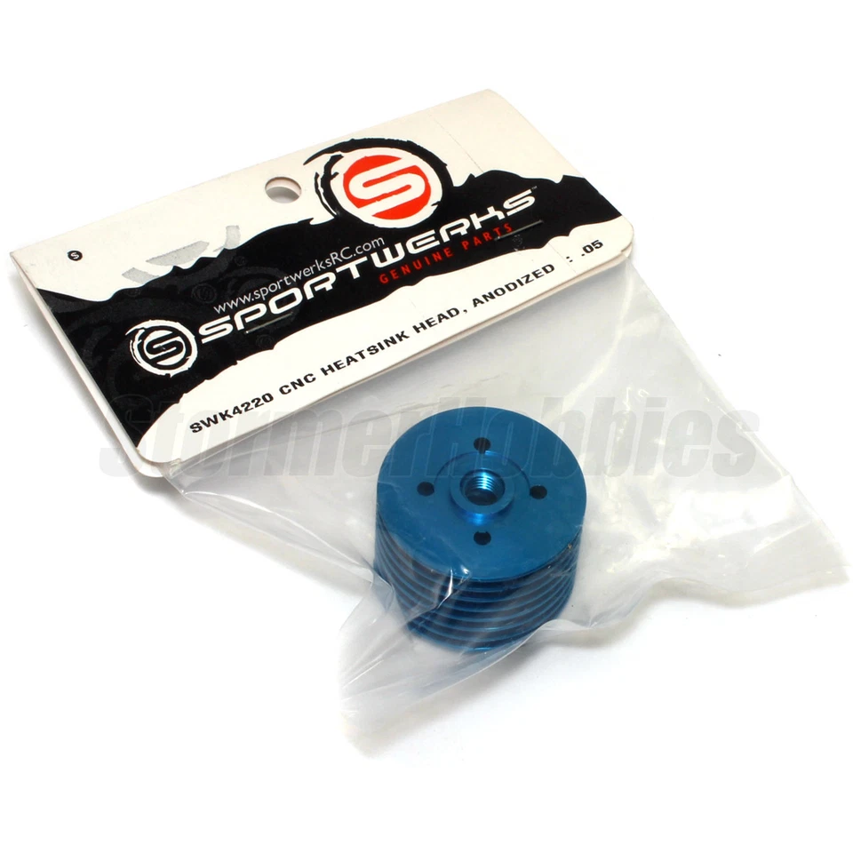 Sportwerks Chaos .05 Cnc Heatsink Head, Anodized Blue Aluminum SWK4220  - Image 1 of 1